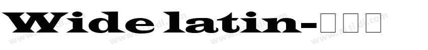 Wide latin字体转换